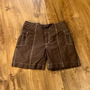 Brown Cargo women’s nylon blend  Shorts size 12 athleta trunks style board short